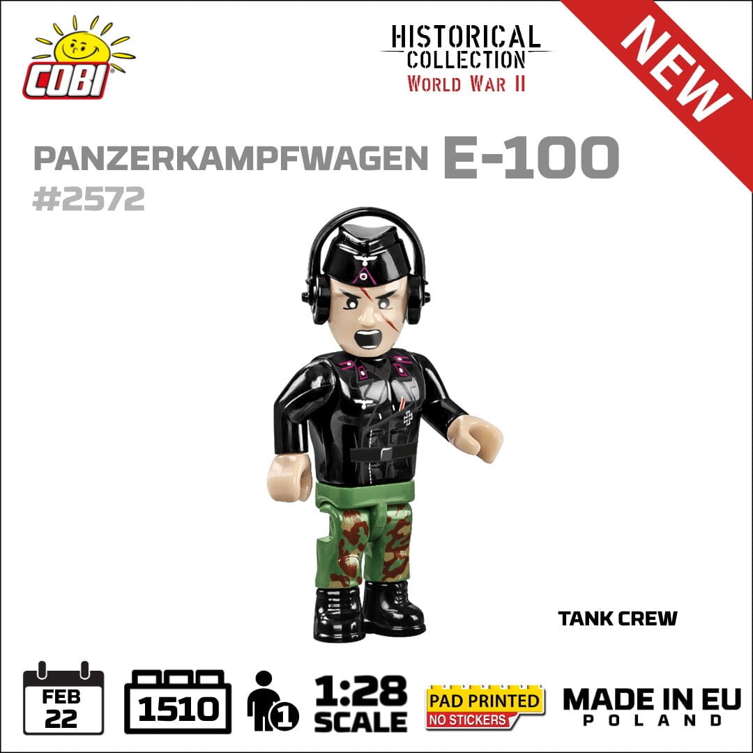 Panzerkampfwagen E-100 brick tank model - COBI 2572 - 1511 bricks