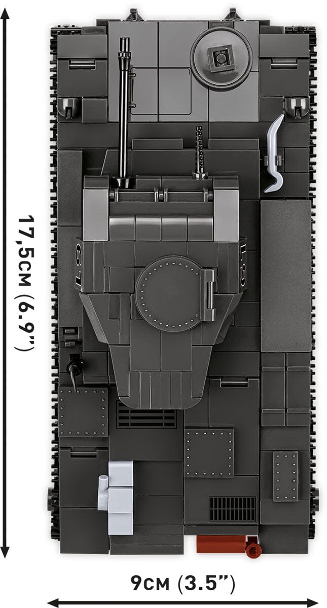 Panzerkampfwagen II Ausf. F brick tank model - COBI 2597 - 812 bricks