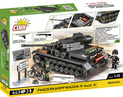 Panzerkampfwagen IV Ausf.G brick tank model - COBI 3127 - 643 bricks