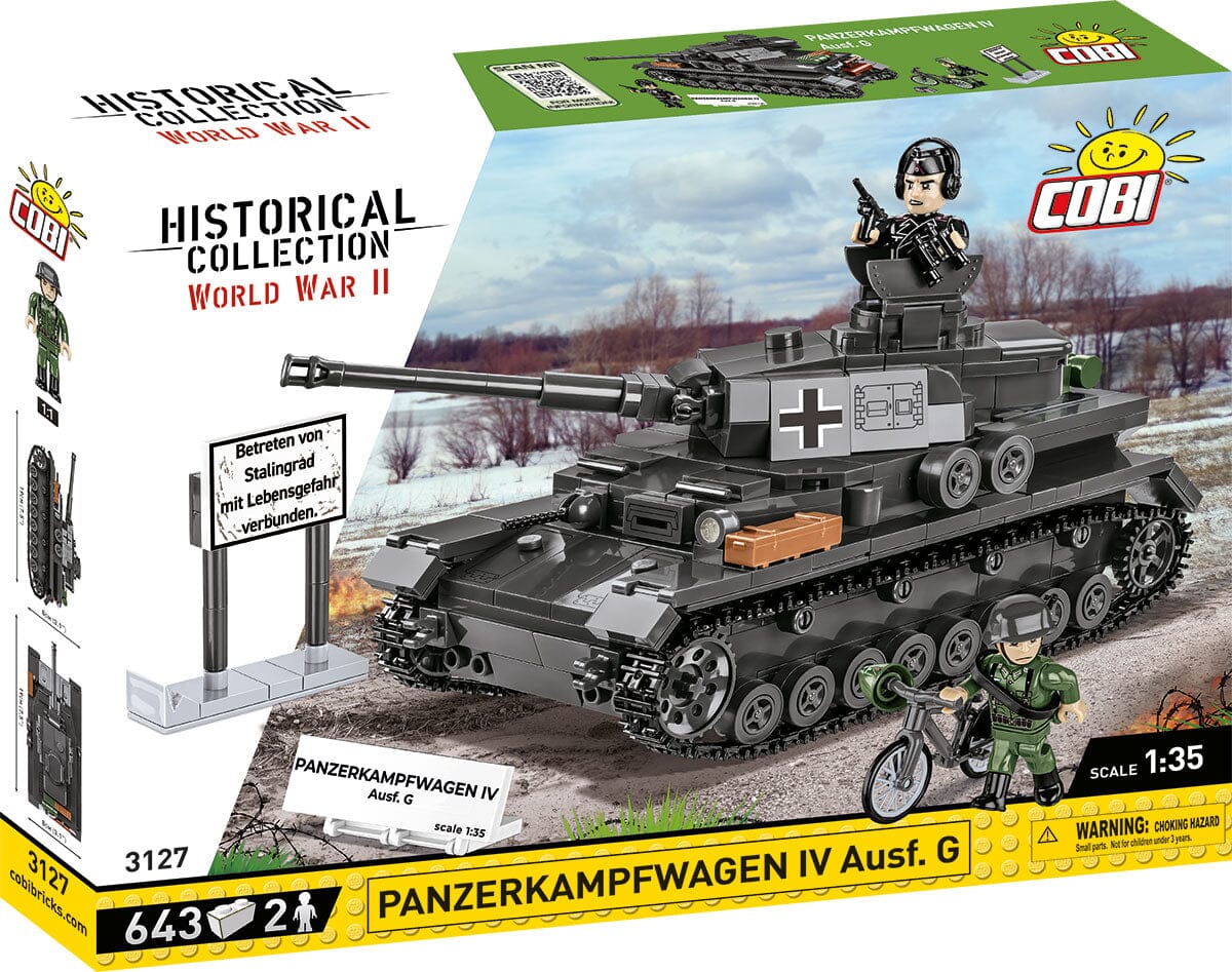 Panzerkampfwagen IV Ausf.G brick tank model - COBI 3127 - 643 bricks