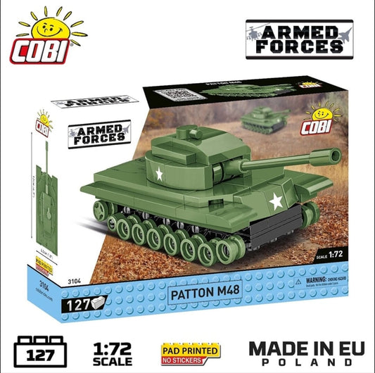 Patton M48 brick tank model - COBI 3104 - 127 bricks