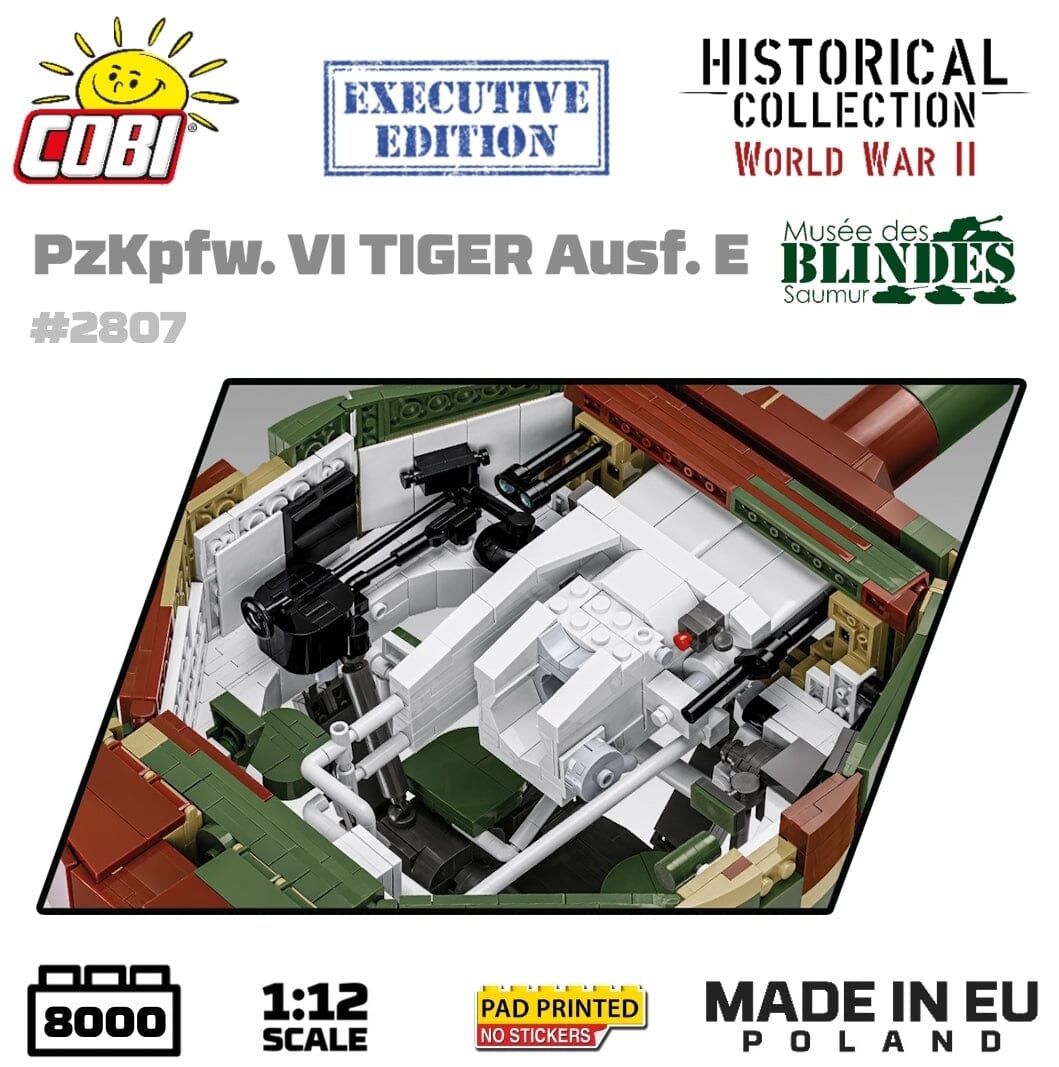 Pz.Kpfw. VI Tiger  2 in 1 - 1:12 brick tank model - COBI 2807 - 8000 bricks EXECUTIVE EDITION