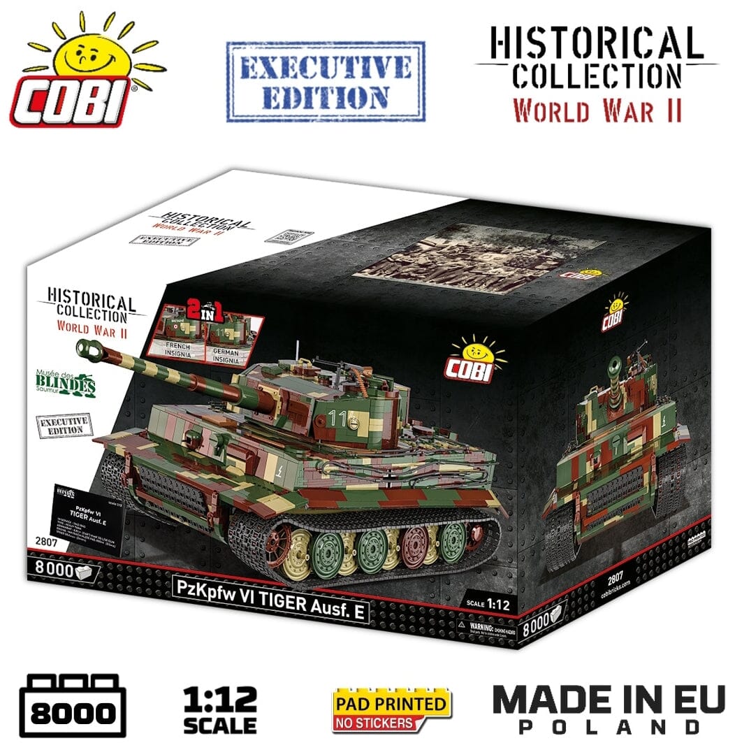 Pz.Kpfw. VI Tiger  2 in 1 - 1:12 brick tank model - COBI 2807 - 8000 bricks EXECUTIVE EDITION