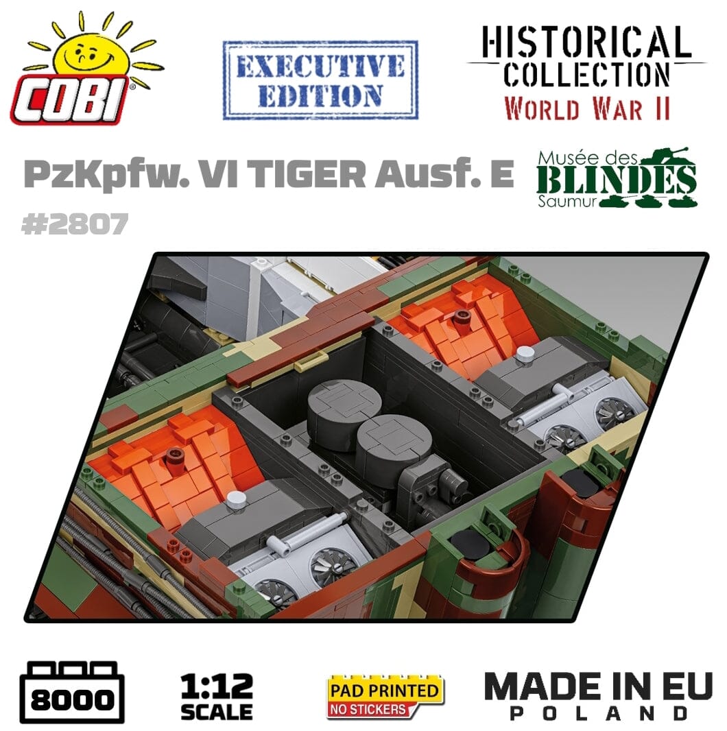 Pz.Kpfw. VI Tiger  2 in 1 - 1:12 brick tank model - COBI 2807 - 8000 bricks EXECUTIVE EDITION