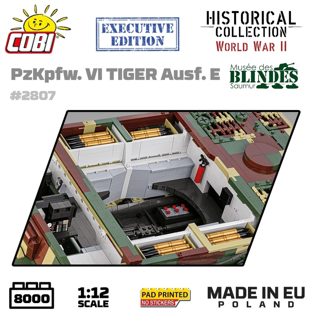 Pz.Kpfw. VI Tiger  2 in 1 - 1:12 brick tank model - COBI 2807 - 8000 bricks EXECUTIVE EDITION