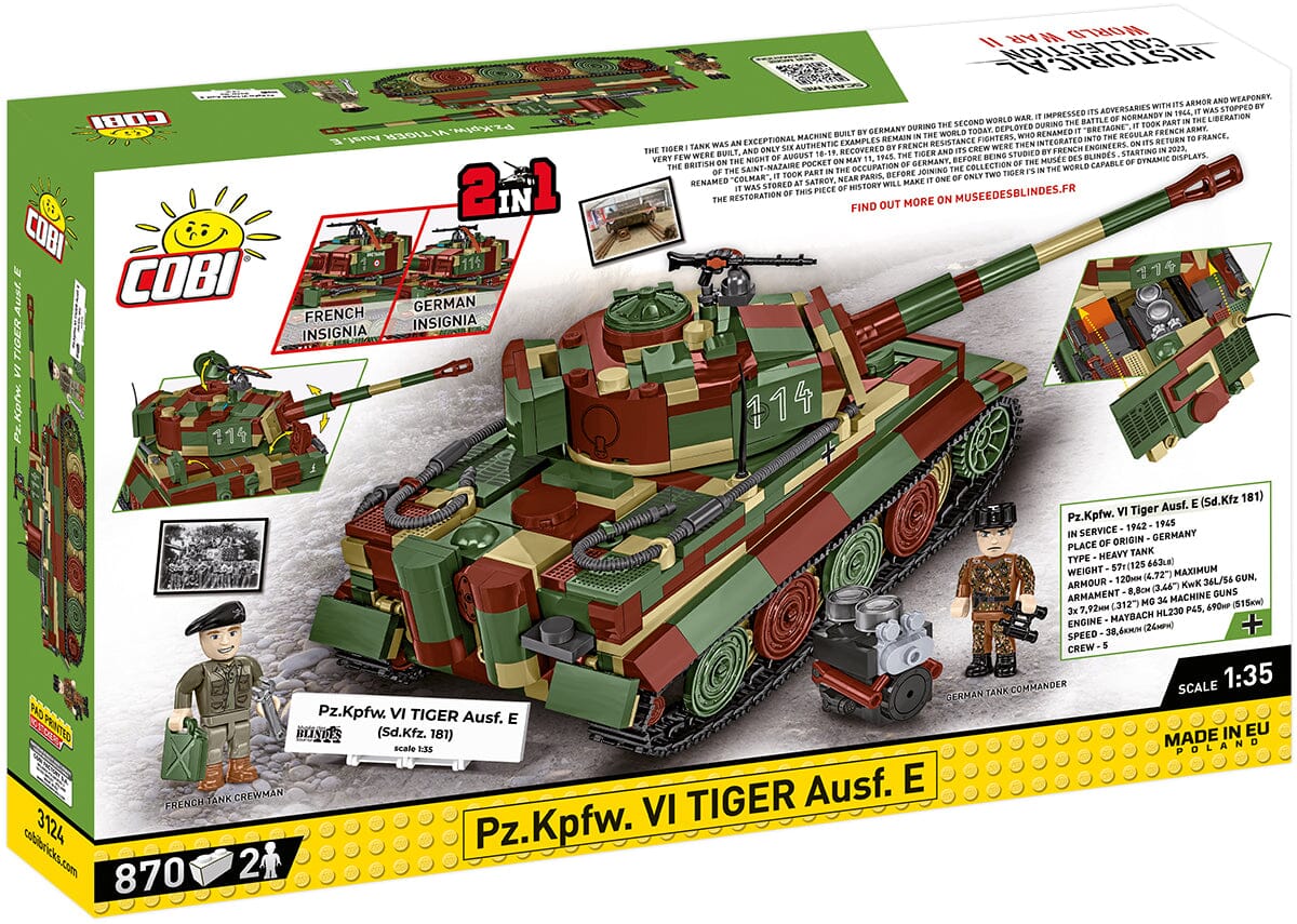 PzKpfw VI Tiger Ausf. E brick tank model - COBI 3124 - 862 bricks