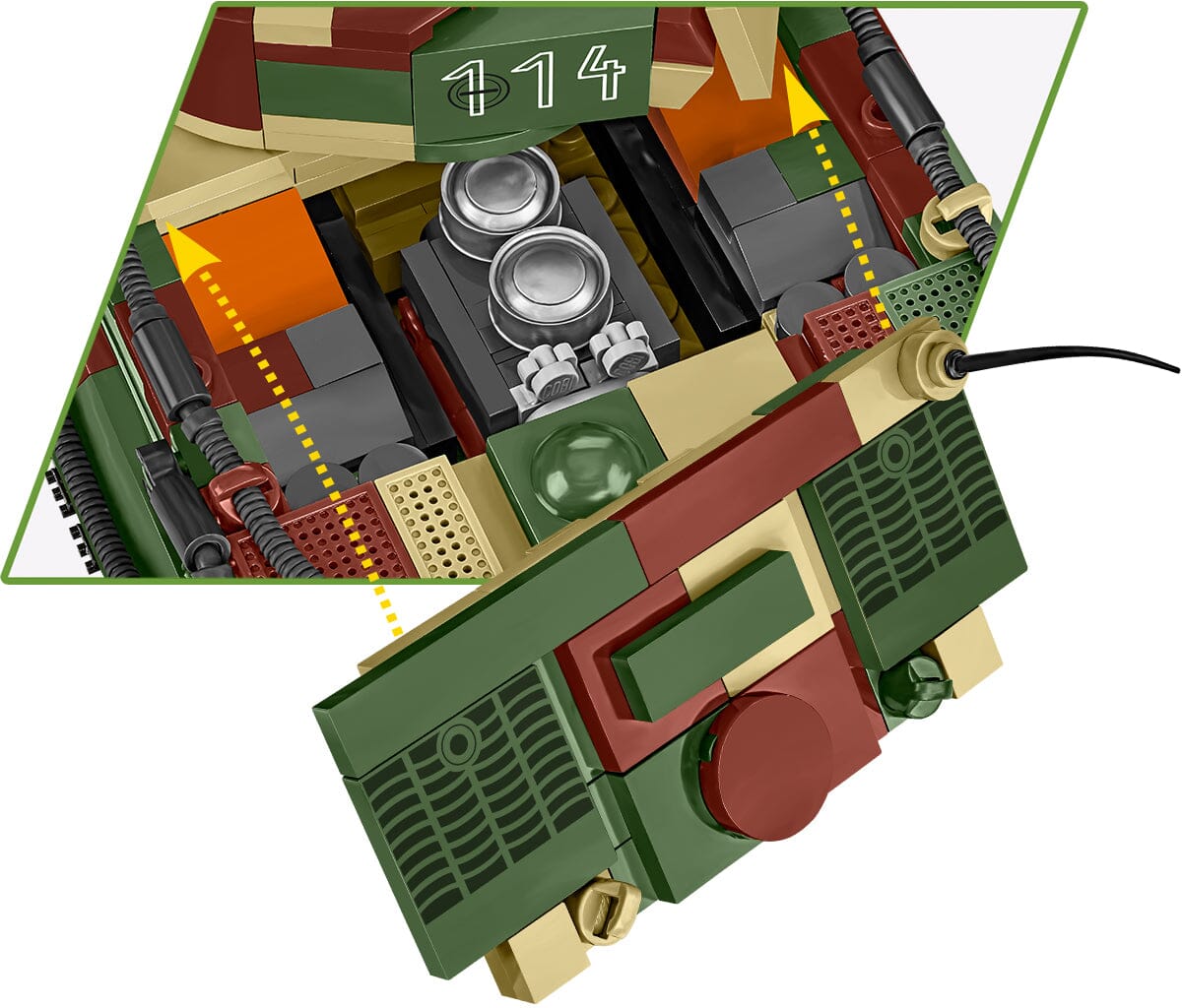 PzKpfw VI Tiger Ausf. E brick tank model - COBI 3124 - 862 bricks