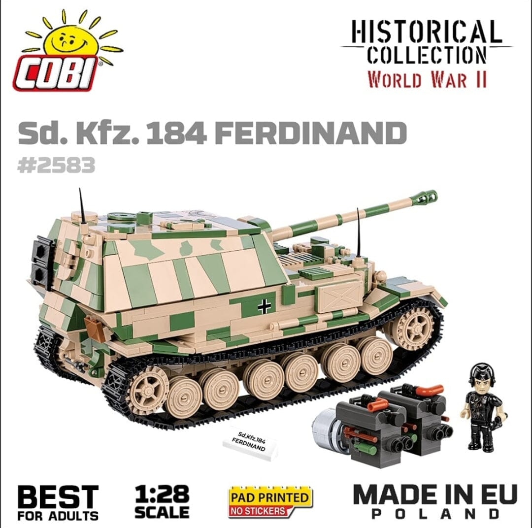 S.D.KFZ.184 Ferdinand brick tank model - COBI-2583 - 1268 bricks