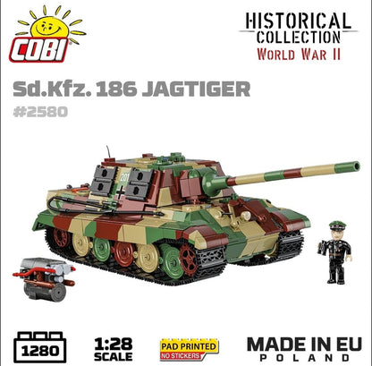 Sd.Kfz.186 Jagdtiger brick tank model - COBI-2580 - 1280 brick tank