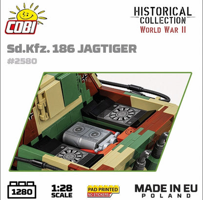 Sd.Kfz.186 Jagdtiger brick tank model - COBI-2580 - 1280 brick tank