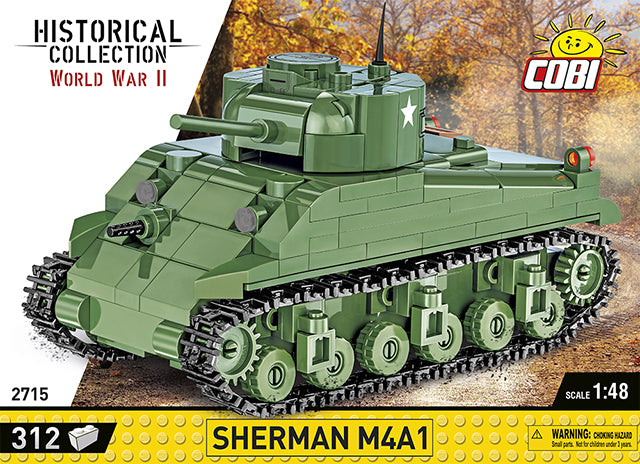 Sherman M4A1 brick tank model - COBI 2715 - 312 Bricks