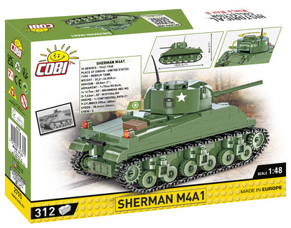 Sherman M4A1 brick tank model - COBI 2715 - 312 Bricks