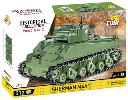 Sherman M4A1 brick tank model - COBI 2715 - 312 Bricks