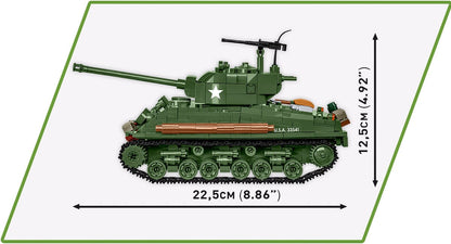 Sherman M4A3E8 (76)W brick tank model- COBI 3118 - 865 bricks