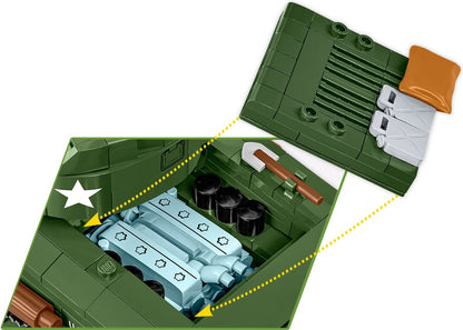 Sherman M4A3E8 (76)W brick tank model- COBI 3118 - 865 bricks