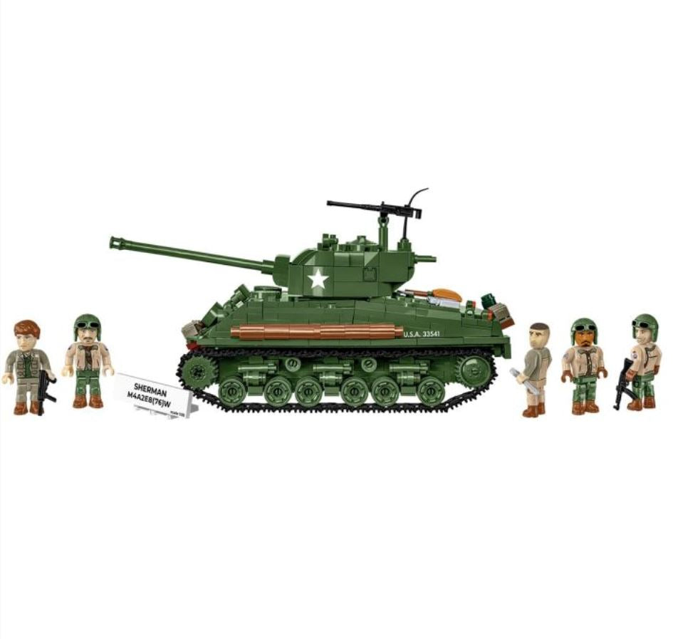 Sherman M4A3E8 (76)W brick tank model- COBI 3118 - 865 bricks