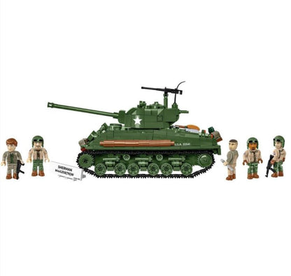 Sherman M4A3E8 (76)W brick tank model- COBI 3118 - 865 bricks