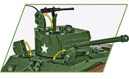 Sherman M4A3E8 (76)W brick tank model- COBI 3118 - 865 bricks