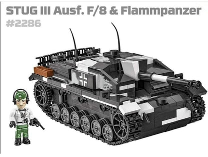 StuG III Ausf.F Flammpanzer brick tank model - COBI 2286 - 548 bricks