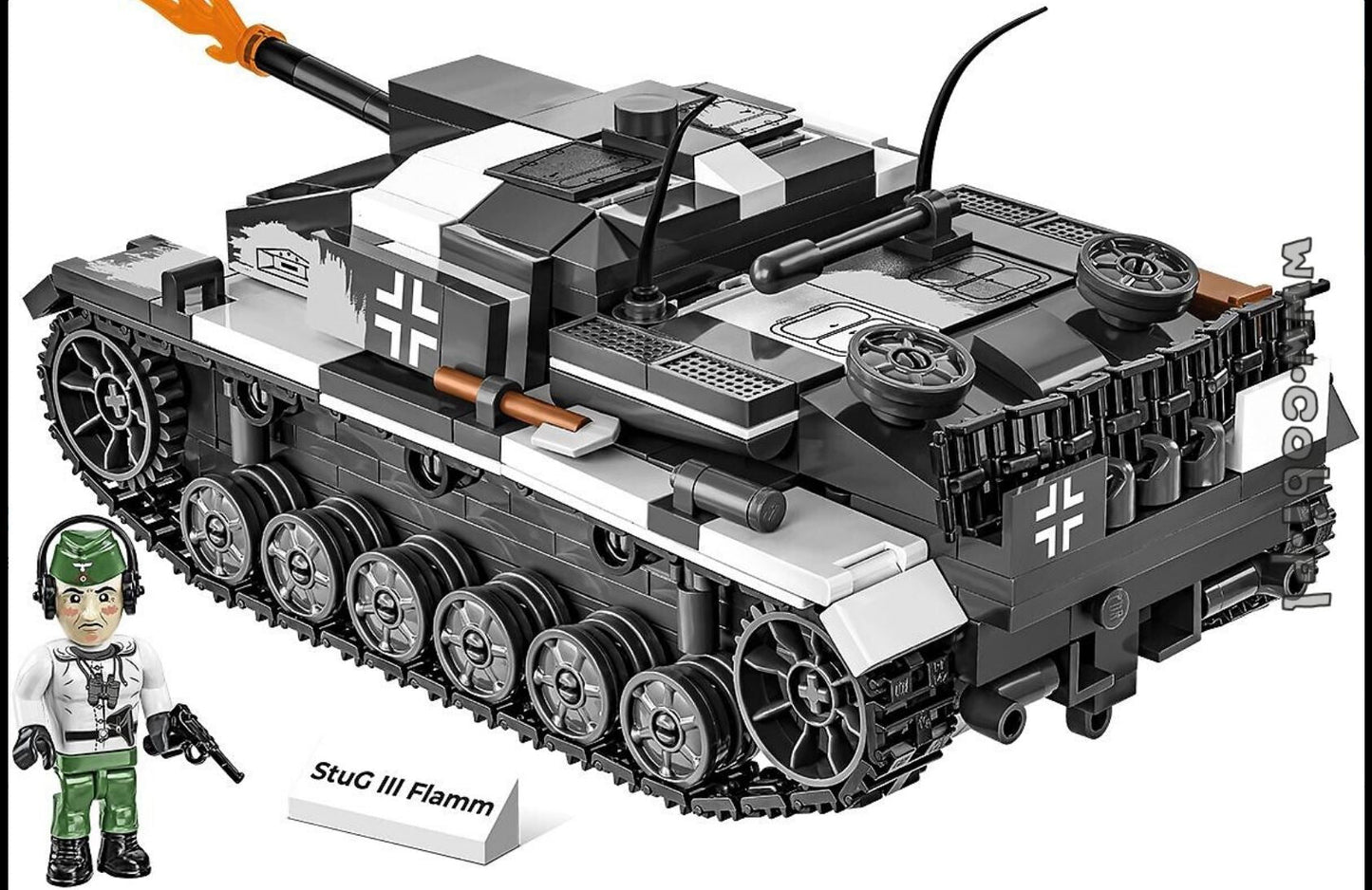 StuG III Ausf.F Flammpanzer brick tank model - COBI 2286 - 548 bricks