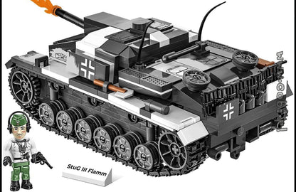 StuG III Ausf.F Flammpanzer brick tank model - COBI 2286 - 548 bricks