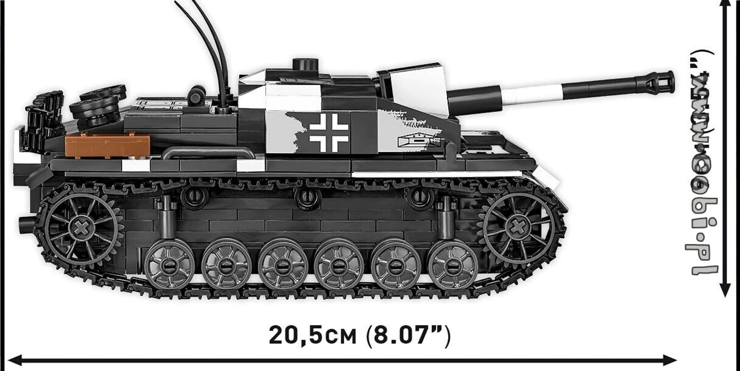 StuG III Ausf.F Flammpanzer brick tank model - COBI 2286 - 548 bricks