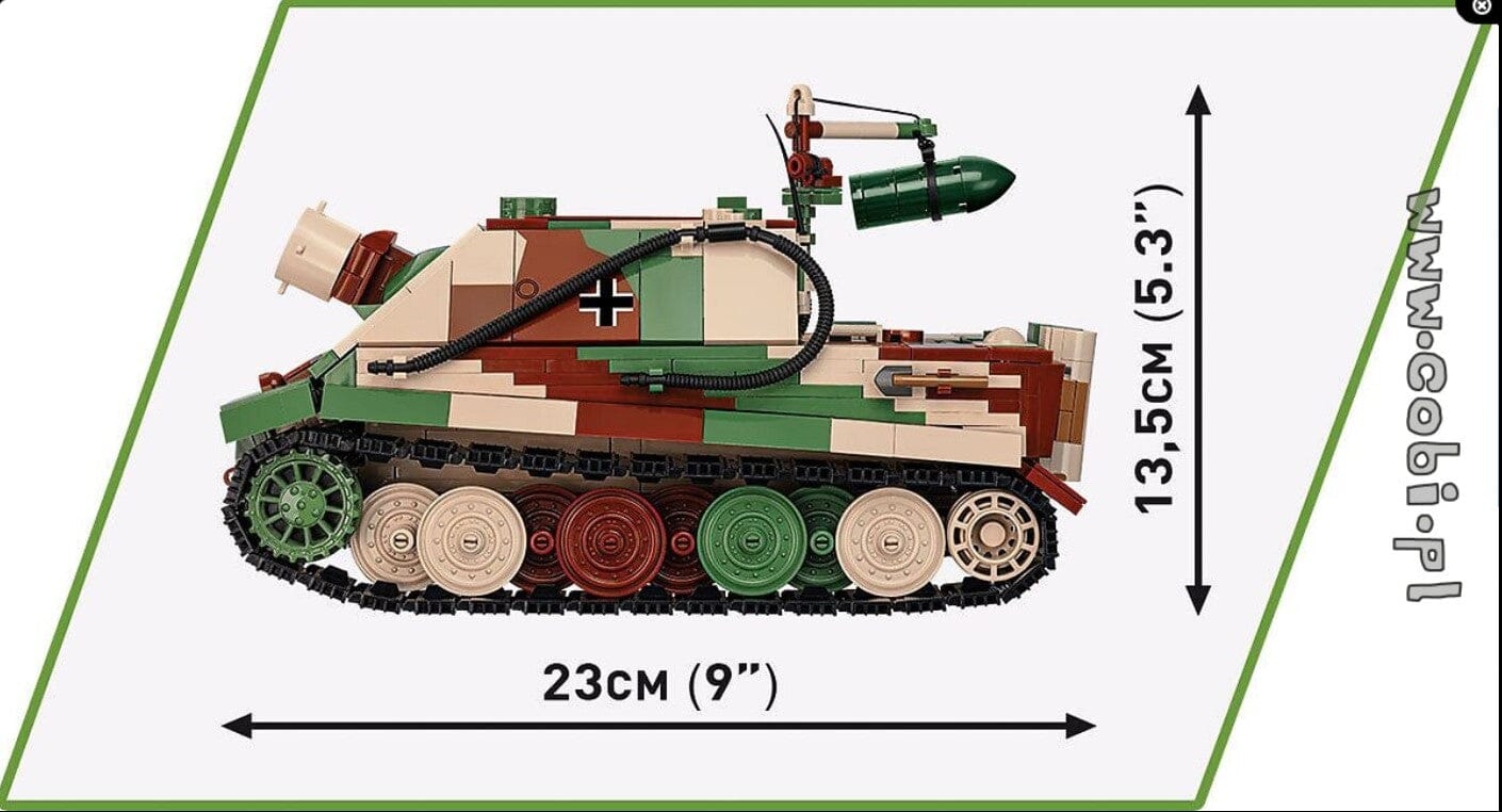 Sturmmorser Tiger "Sturmtiger" brick tank model - COBI-2585 - 1100 bricks