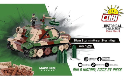 Sturmmorser Tiger "Sturmtiger" brick tank model - COBI-2585 - 1100 bricks