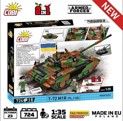 T-72 M1R brick tank model  - COBI 2624 - 724 bricks