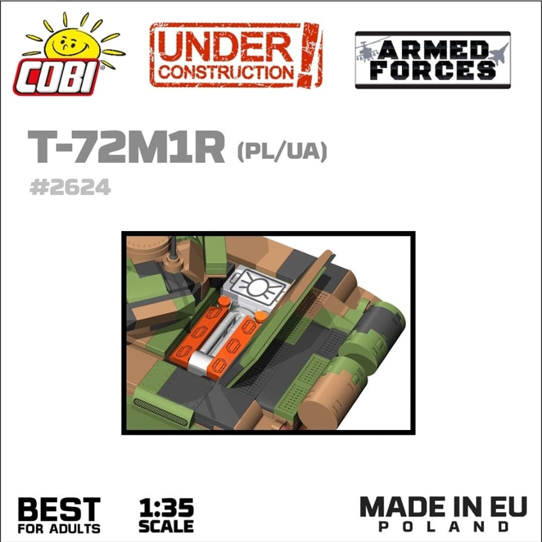 T-72 M1R brick tank model  - COBI 2624 - 724 bricks