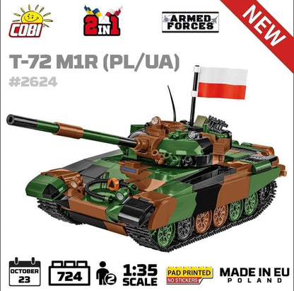 T-72 M1R brick tank model  - COBI 2624 - 724 bricks