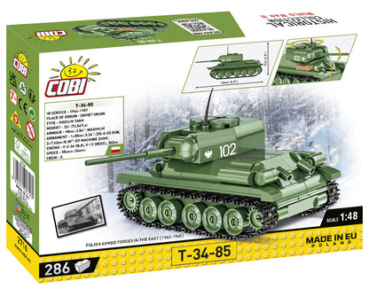 T34-85 brick tank model - COBI 2716 - 286 bricks