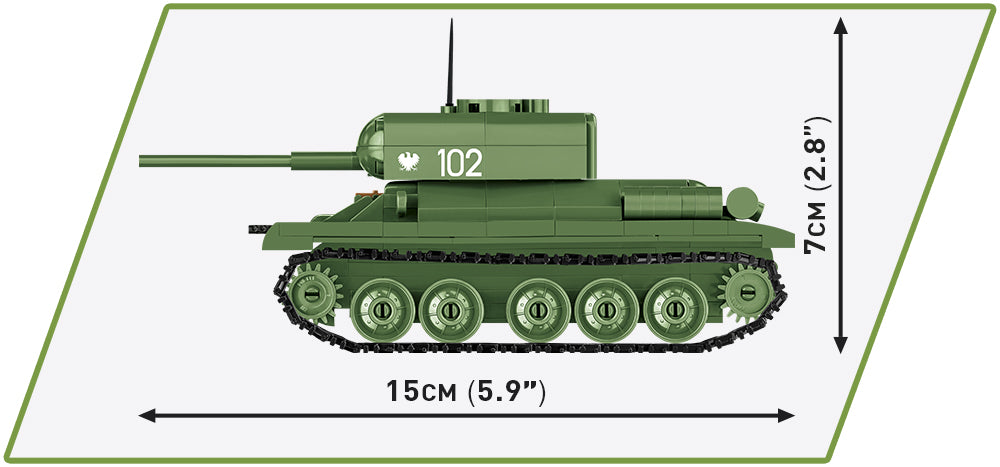 T34-85 brick tank model - COBI 2716 - 286 bricks