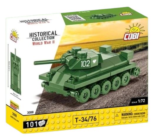 T34/76 brick tank model - COBI 3088 - 101 bricks