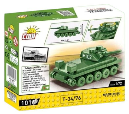 T34/76 brick tank model - COBI 3088 - 101 bricks