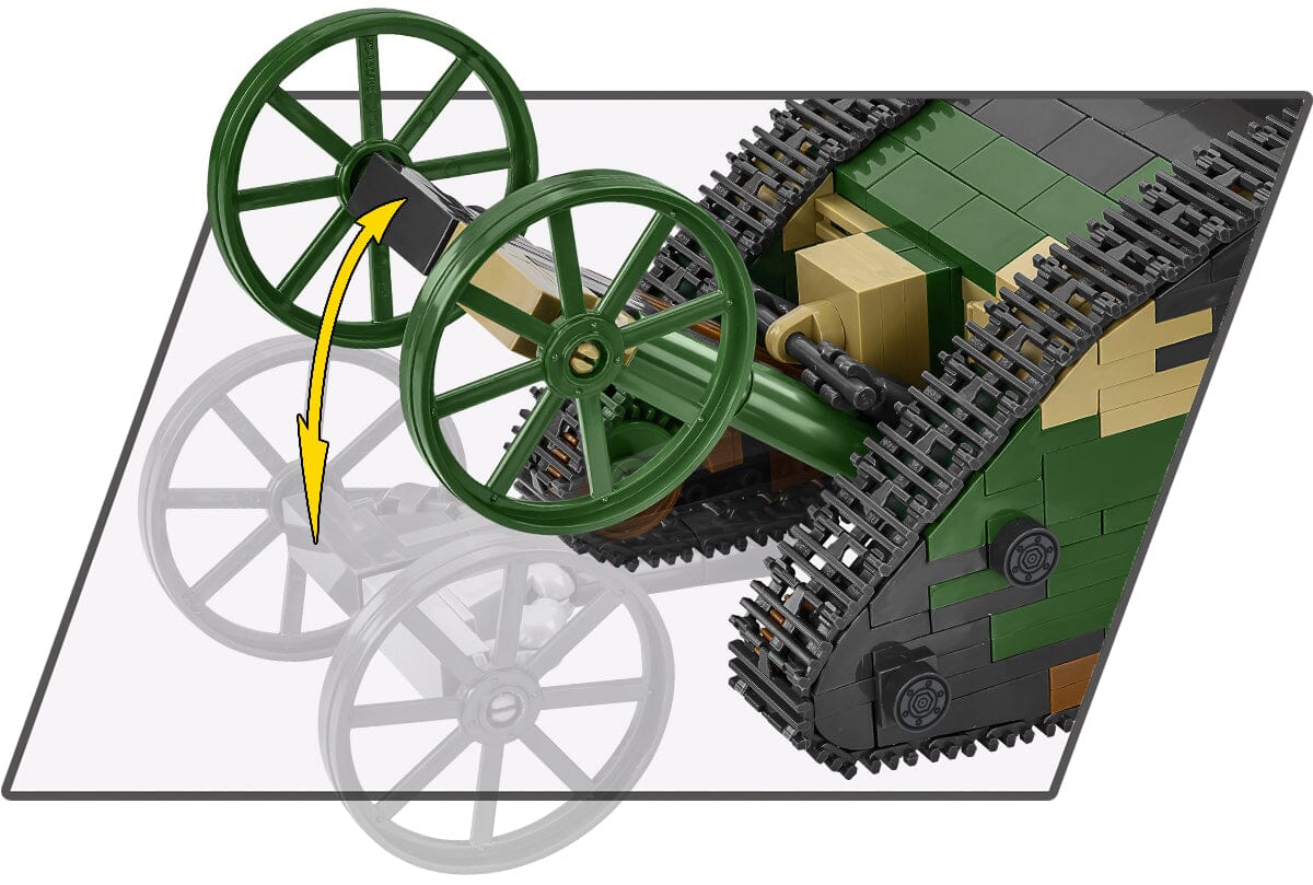 Tank Mark I (Male) no. c19 brick model - COBI 2993 - WWI 878 bricks