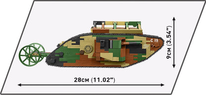 Tank Mark I (Male) no. c19 brick model - COBI 2993 - WWI 878 bricks