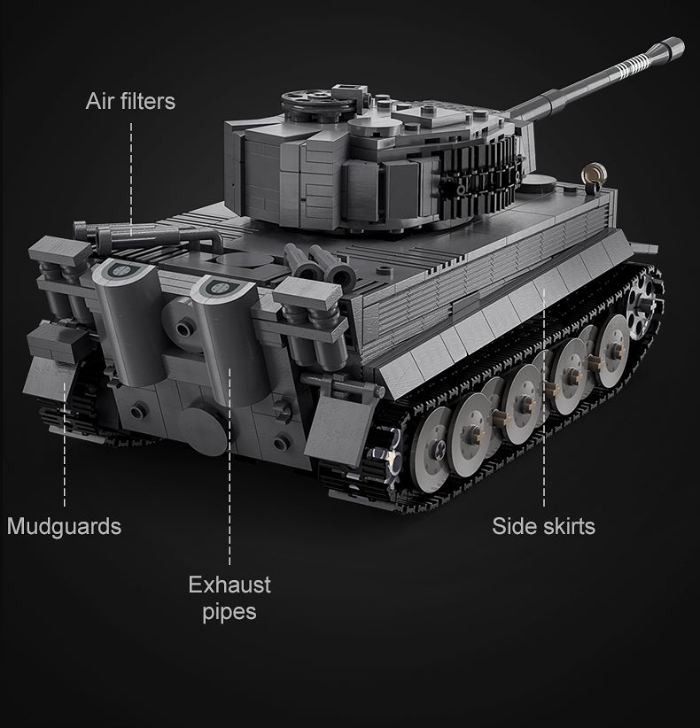 Tiger Tank RC brick model kit - CADA C61071W - 925 bricks