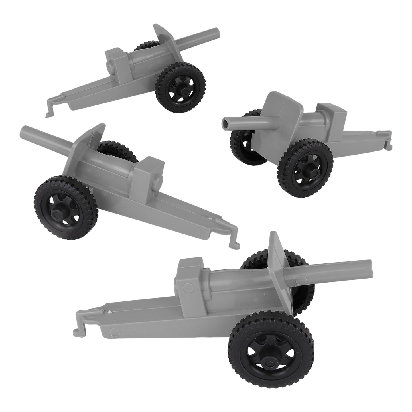 TimMee M3 ARTILLERY - Gray 4pc Plastic Army Men Cannon Playset - Made in USA