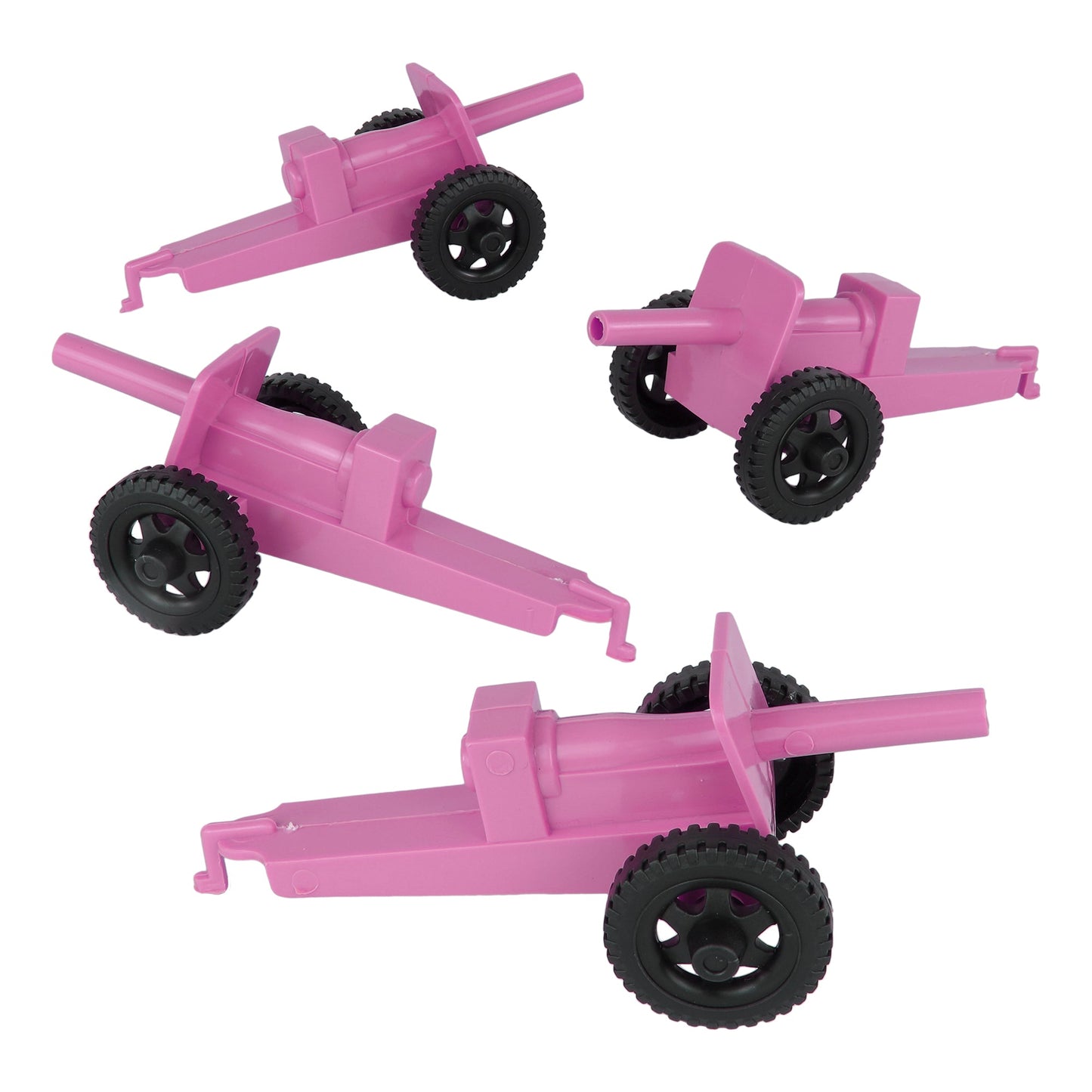 TimMee M3 ARTILLERY - Pink 4pc Plastic Army Men Cannon Playset - Made in USA