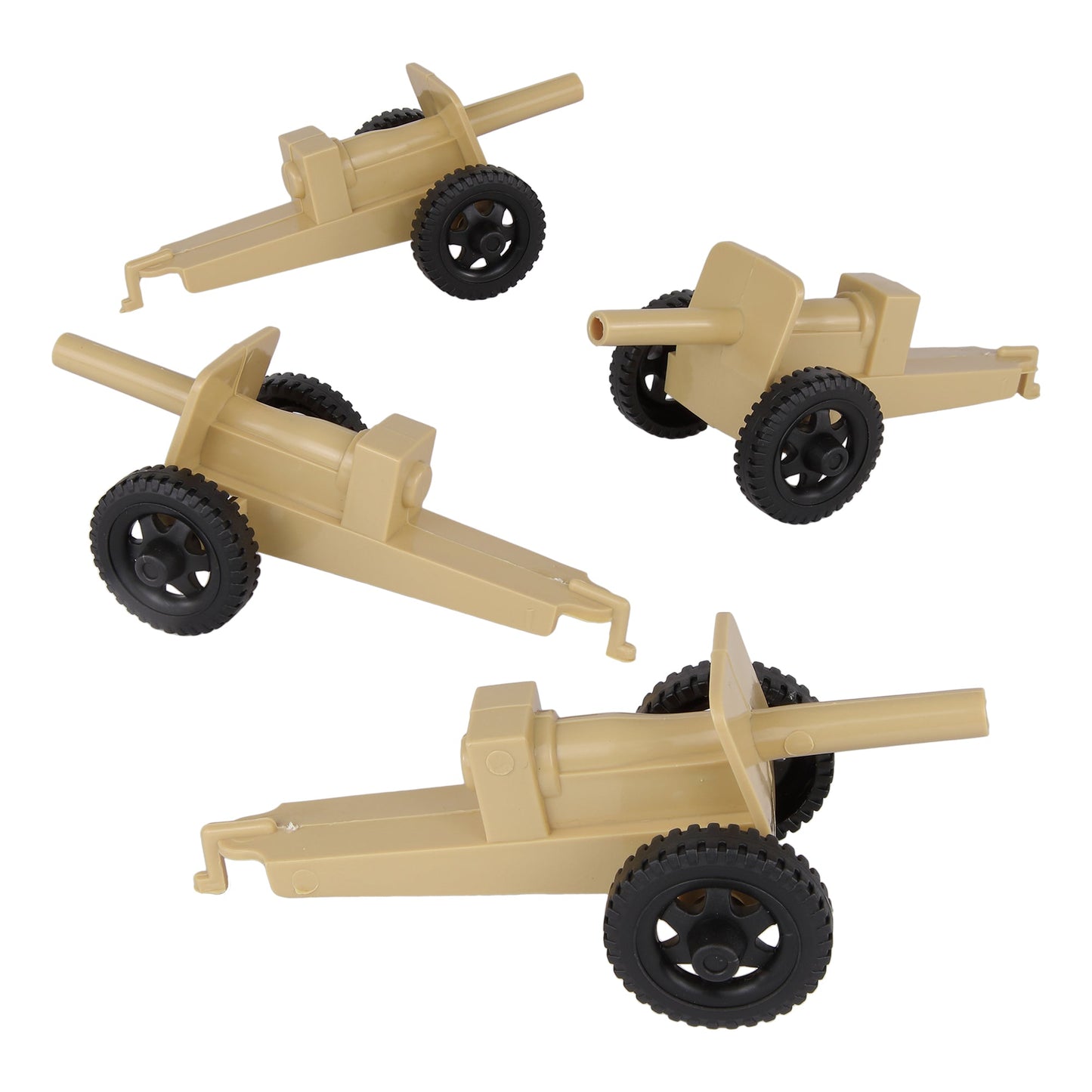 TimMee M3 ARTILLERY - Tan 4pc Plastic Army Men Cannon Playset - Made in USA