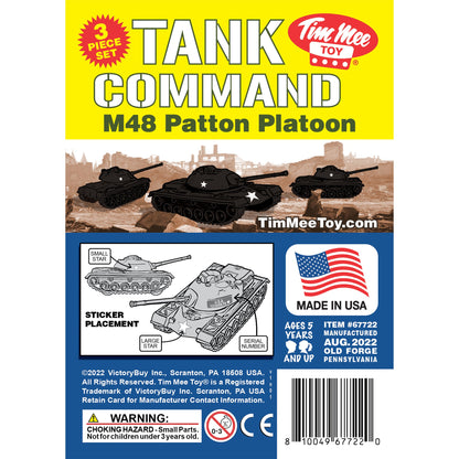 TimMee Toy Tanks for Plastic Army Men - Black WW2 3pc - Made in USA