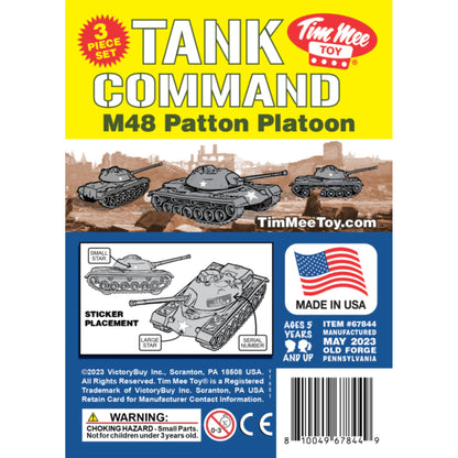 TimMee Toy Tanks for Plastic Army Men - Gray WW2 3pc - Made in USA