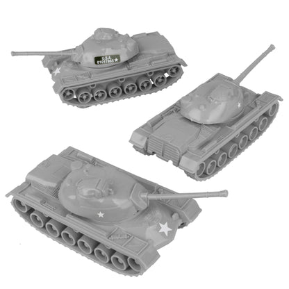 TimMee Toy Tanks for Plastic Army Men - Gray WW2 3pc - Made in USA