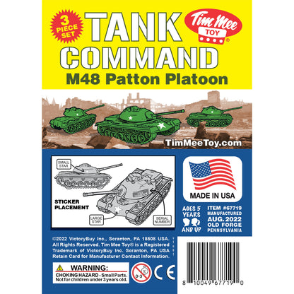 TimMee Toy Tanks for Plastic Army Men - Green WW2 3pc - Made in USA