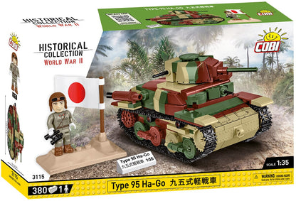 Type 95 Ha-Go tank brick model - COBI 3115 - 380 bricks