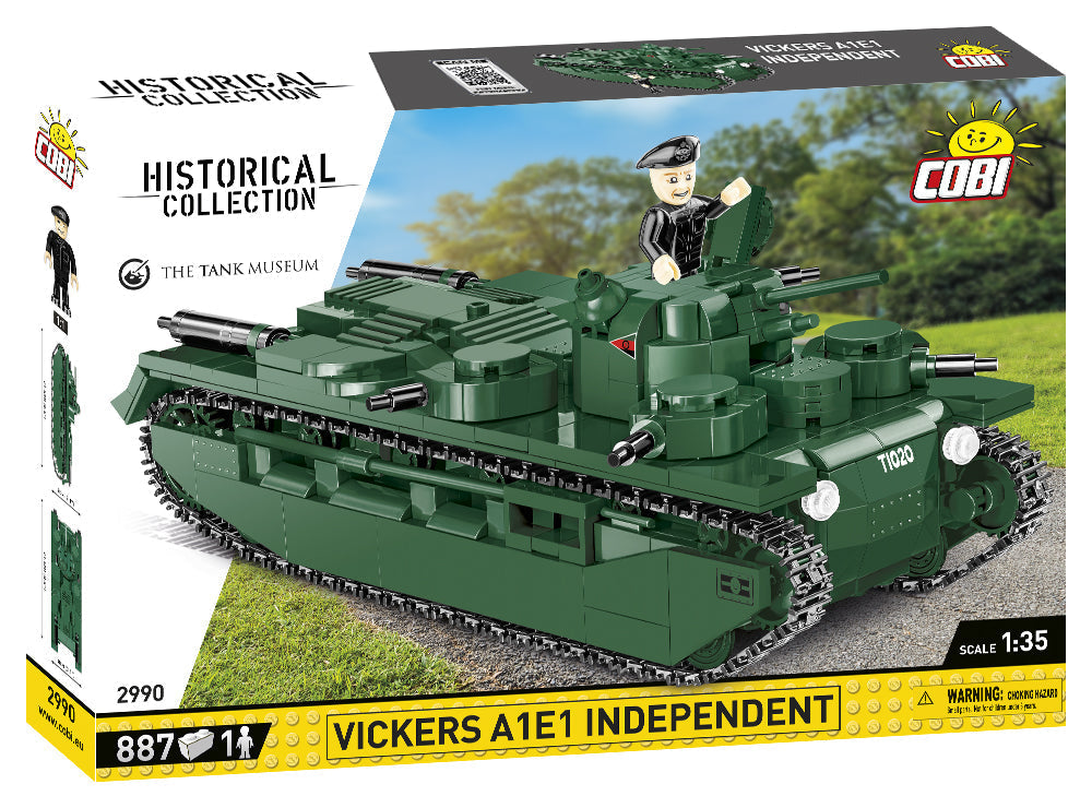 Vickers A1E1 Independent WW1 tank - COBI 2990 - 887 Bricks