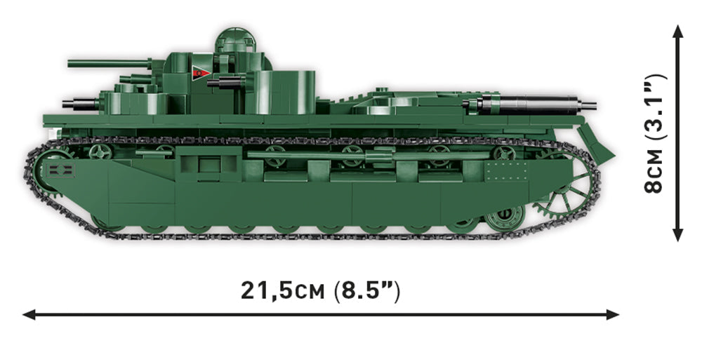 Vickers A1E1 Independent WW1 tank - COBI 2990 - 887 Bricks