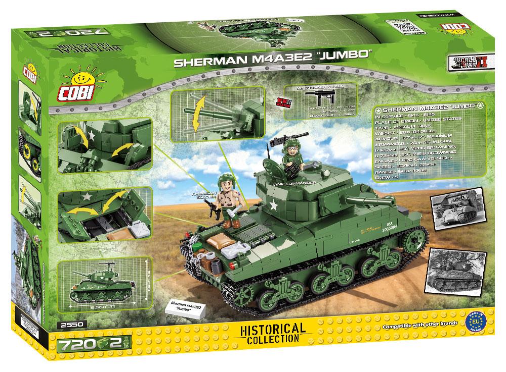 WWII Sherman M4A3E2 'Jumbo' - COBI 2550 - 720 Bricks